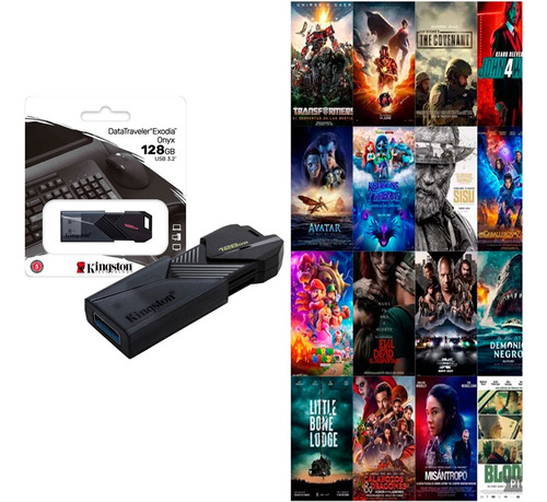 Memoria Usb 128gb Películas Estrenos Recientes Cine 2024