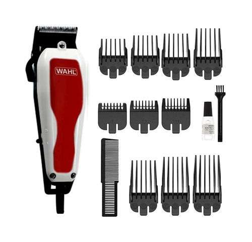 Imagen 3 de 4 de Recortadora Wahl Complete Haircutting 17PC Kit 79420-200 roja y blanca