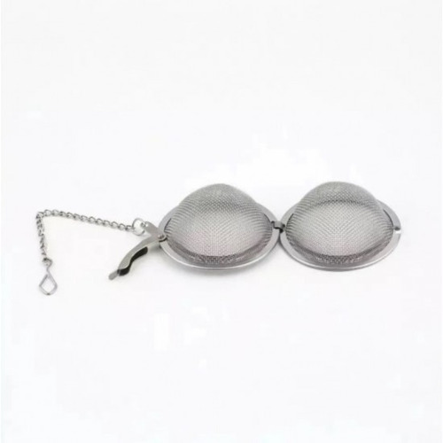 Imagen 2 de 4 de Filtro Colador Bolita De Té Hebras Acero Inoxidable Grande