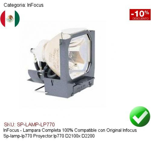 Lampara Compatible Infocus Sp-lamp-lp770 Lp770 D2100x D2200