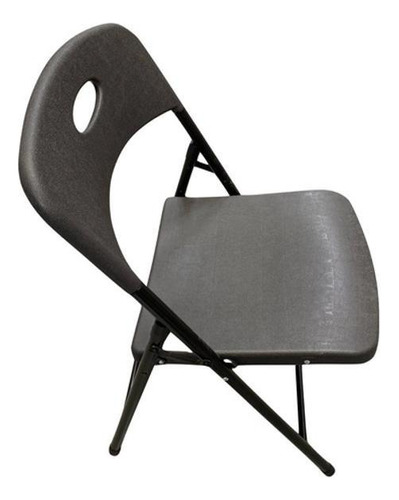 Cadeira Plástico Dobrável 78x46x50cm Até 190kg - Preto