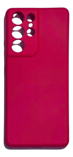 Capa Capinha Silicone Case Aveludada Para S23 Ultra Cor Cereja