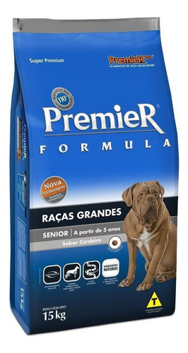 Premier Senior Cães Adultos De Raças Grandes Cordeiro 15 Kg