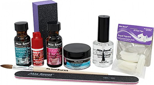 Uñas Postizas Kit De Uñas Acrílicas Mia Secret: 1/2 Oz De