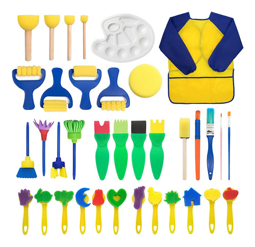 36 Pinceles De Pintura Para Niños, Juego De Herramientas