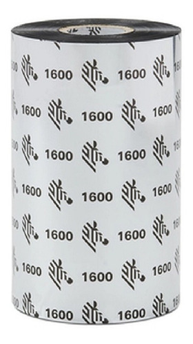Zebra 01600bk11045 - Cinta Ribbon De Cera 1600 - 450 Metros Negro