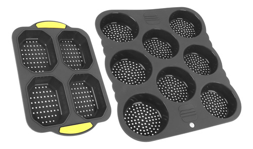 Molde Para Pan De Hamburguesa De Silicona De 8 Cavidades