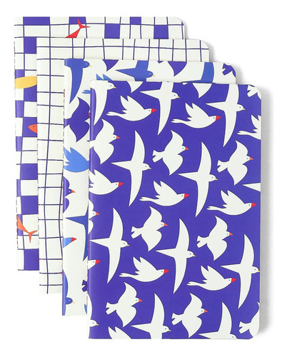 Kit 4 Cadernetas De Miolos Diferentes 14x21 Litoral - Cicero