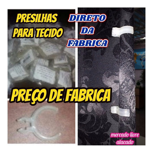 Presilhas Plastica P/ Tela Tecido Painel E Outros Kit Com 40