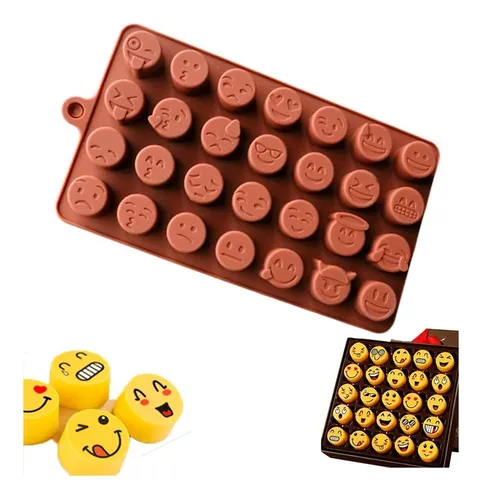 comprar Molde Silicon De 28 Mini Emojis - Chocolates Fondant Gomitas