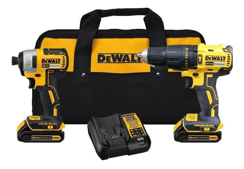 Combo Taladro C/percutor Atornilladora 20v Dewalt Brushless