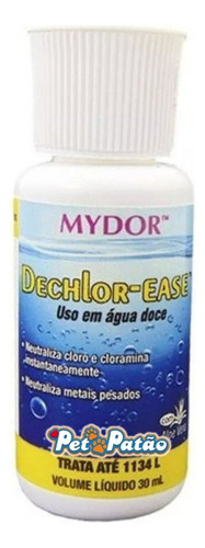 Mydor Dechlor Ease 30ml Desclorificante Condicionador De Água P/ Aquários C/