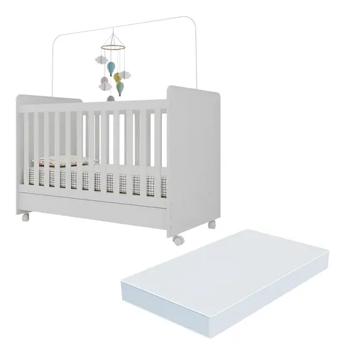 Berço Americano 3 Em 1 Com Colchão Incluso