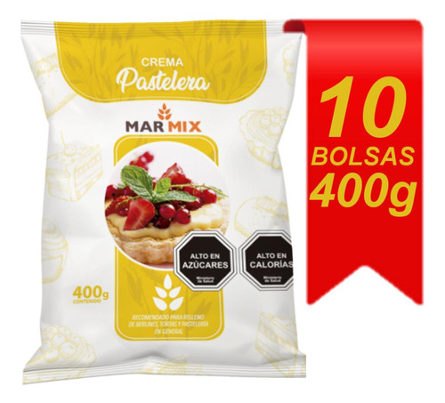 Crema Pastelera Marmix 400grs Pack X 10 Unidades (4 Kg.)