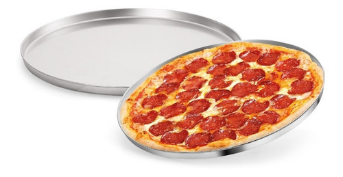 Assadeira Forma Redonda Para Pizza 35 Cm Grande Alumínio