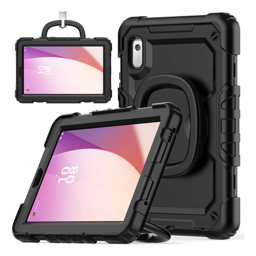 Funda Negra Con Asa Atril Para Lenovo Tab M9 Hd, 9 Pulgadas,