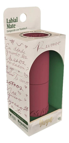 Yuya Labial Mate En Barra Tono Rumor 1 Pz Rumor