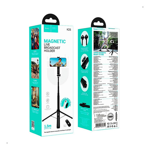 Trípode Soporte Selfie Stick Hoco K25 Bluetooth Magnetico