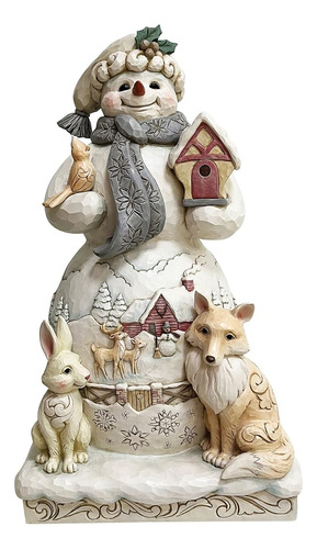 Estatua Del Muñeco De Nieve De Enesco Jim Shore White Woodla