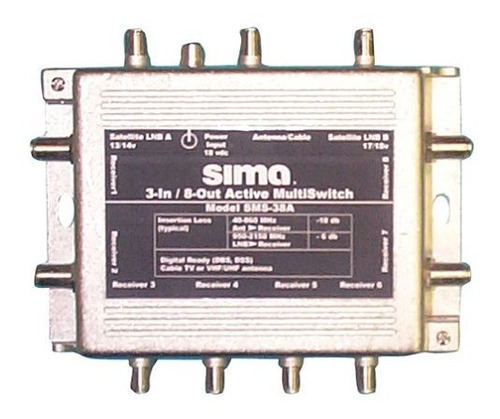 Sima Sms-38a 3-in/8-out Active Multiswitch
