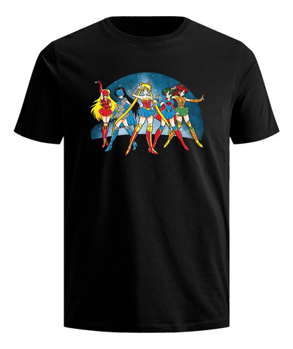 Playera Sailor Moon Hombre Anime Manga Tshirt Metal Gothico