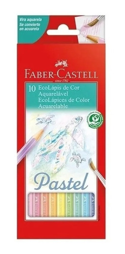 Lapices Pastel Faber Castell Estuche X10 Colores Microcentro