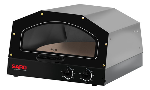 Forno De Pizza Elétrico Com Pedra Antiaderente Saro
