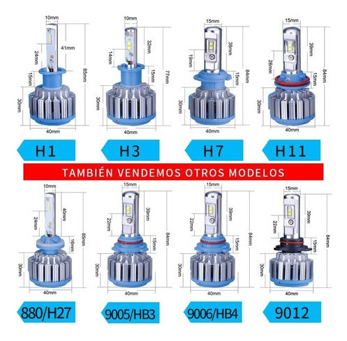 Plug Play T1 Turbo Led Faro 9006 Canbus Lámpara
