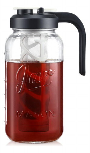 Jarra Para Hacer Té Helado Con Infusor Y Tapa, Jarra De Vidr