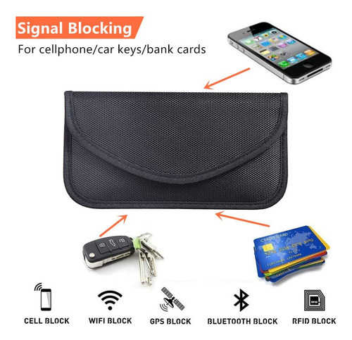 2 Piezas Faraday Bolsa Señal Bloqueo Rfid Bolsa De Blindaje