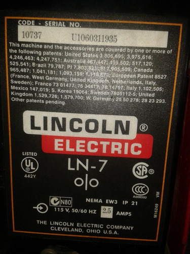 Maquina Microway Lincoln Ln-7 Usada Perfecto Estado 600 