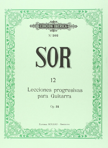 Libro 12 Lecciones Guitarra Op.31