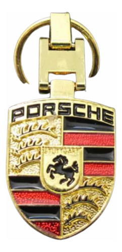 Llavero Porsche Dorado