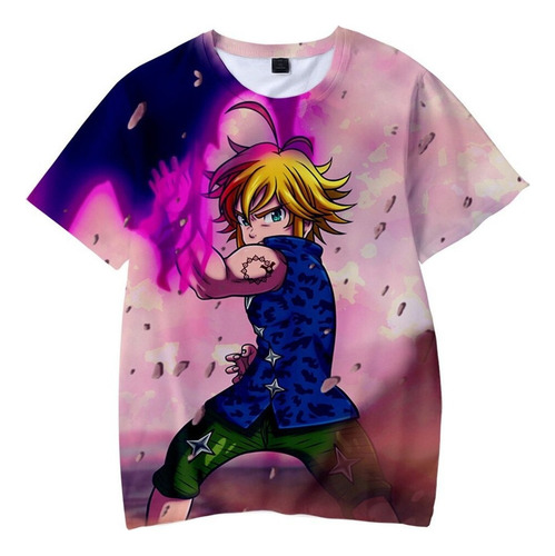 Camiseta Anime Siete Pecados Capitales Nanatsu No Taizai 3d