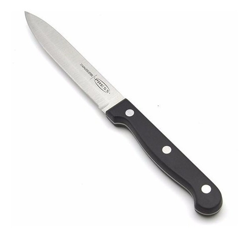 Cuchillo De Cocina Para Vegetales 12.5 Cm Acero Inox Press Color Negro