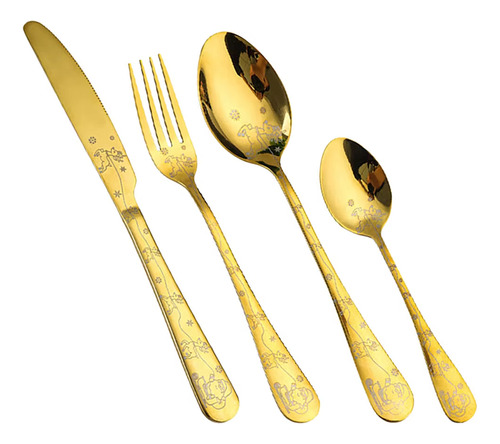 Cucharas De Vajilla, Vajilla Y Cubiertos Navideños, 4 Unidad