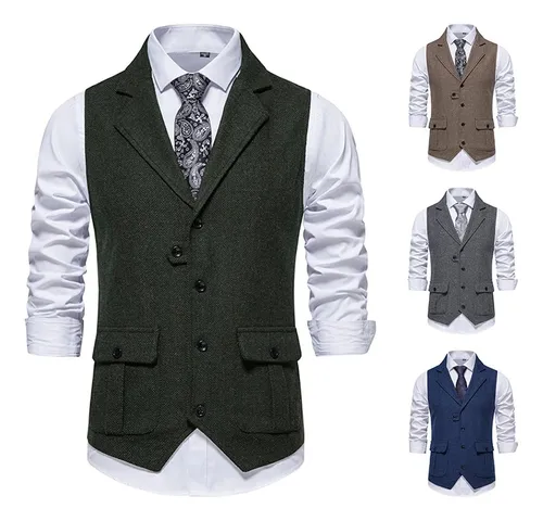 Chaleco con solapa hombre sale