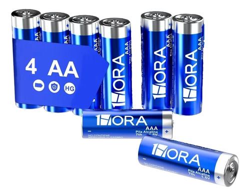 Paquete De 4 Pilas Baterias Alcalinas Aa Alta Duracion 1hora