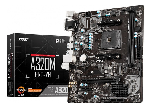 Motherboard Msi A320m Pro-vh Amd Ryzen Vga Ddr4 32gb 3era Ge