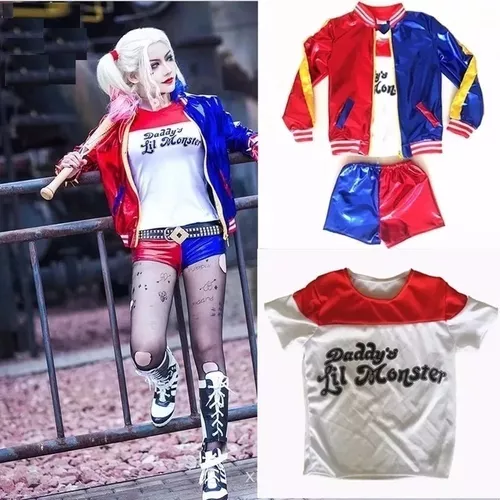 Fantasia Da Arlequina Infantil Esquadrão Harley Quinn