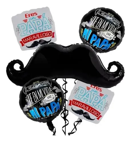 Kit De Globos Mostacho Para El Día Del Padre