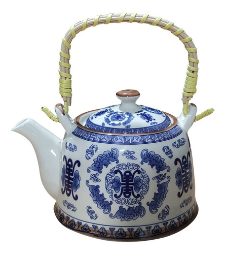 Tetera Porcelana China Infusor Metal 900 Ml  -  Sheshu Home