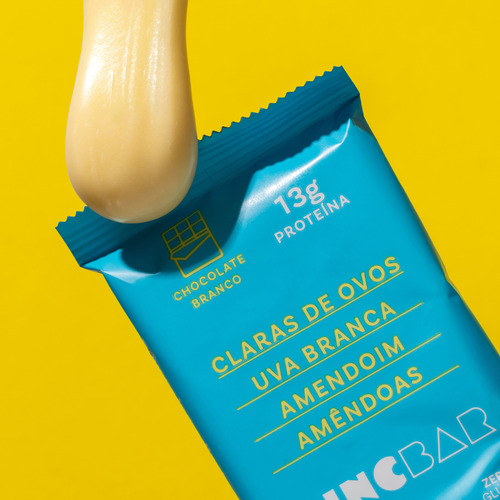 Pinc Barra de Proteína Chocolate Branco cx 12 unidades