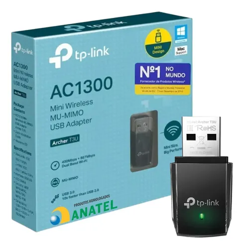 Adaptador Usb Wifi Tplink Archer T3u Ac1300 Dual Band 5ghz