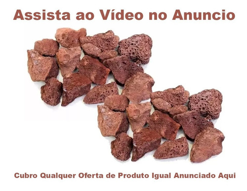 Pedra Vulcânica Marrom Para Lareira Churrasqueira Pacote 2kg
