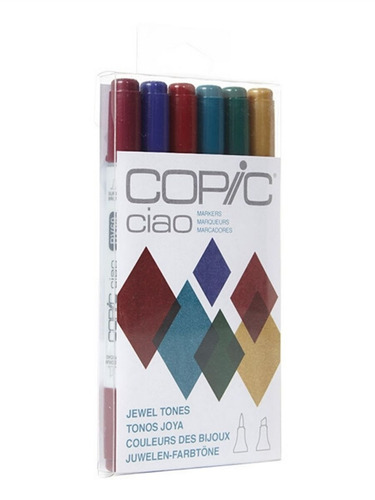 Copic Ciao - Set 6 Marcadores Jewel Tones; Colores Joya