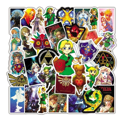 50 Stickers De Zelda - Etiquetas Autoadhesivas