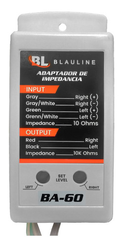 Adaptador De Impedancia 2 Canales Blauline Ns-60 Audio Car
