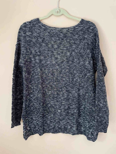 Sweater Gris Con Tira Atras