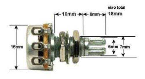 Potenciômetro 50kb L20  Linear P/ Guitarra E Baixo -promoção